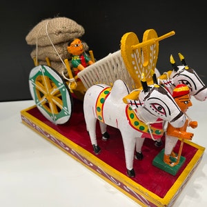 Bullock cart/Etikoppaka/Collectibles/Indian Village Decor/Kondapalli/Golu Dolls/Bommala Koluvu/Ethnic Decor