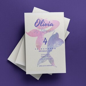 Mermaid Birthday Party Invitation | Editable Under the Sea Invites | Instant Download Template