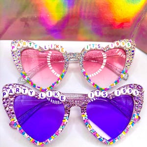 BEDAZZLED BIRTHDAY Glasses-Party Like Its CUSTOM Year ; custom birthday sunglasses party like its 1995 party like its your birthday