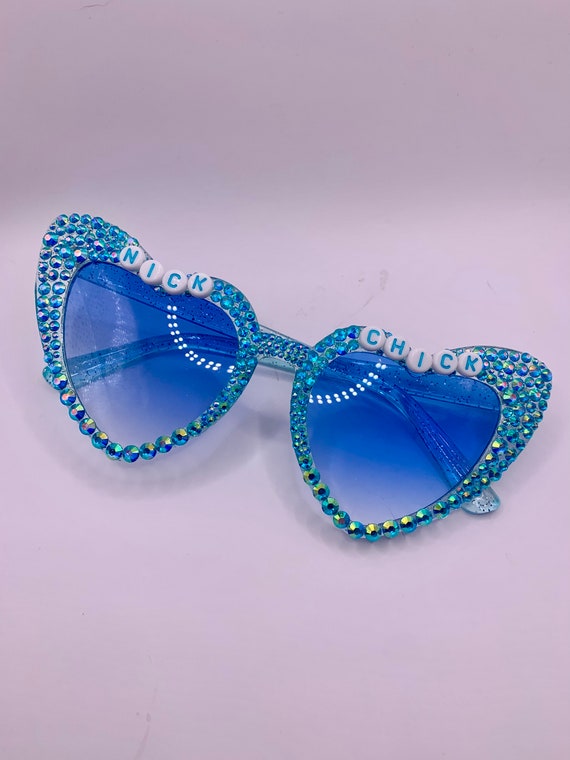 Customizable Bedazzled Heart Sunglasses – Concert Statement  display picture 1