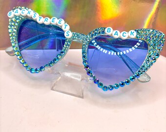 Backstreet Boys Bling Heart Sunglasses Crystal Sphere Tour Custom You Are Fire Handmade | Accessories | Backstreet Boys Bling Heart  main image 2
