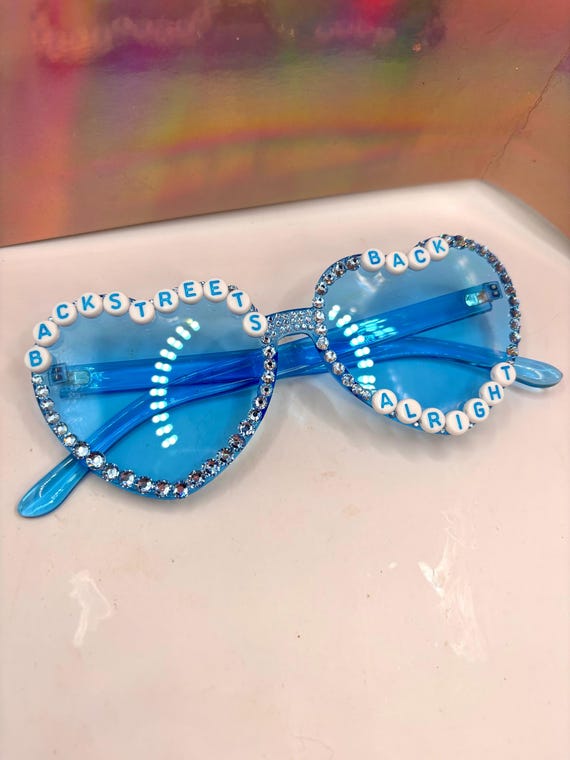 Backstreet Boys Bling Heart Sunglasses Crystal Sphere Tour Custom Rock Your Body Handmade | Accessories | Backstreet Boys Bling Heart  main image 4