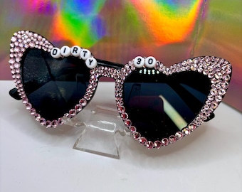 Dirty Thirty Sunglasses – Bedazzled 30th Birthday Heart Sunnies