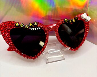 BEDAZZLED VEGAS GLASSES - Girls Trip / Bachelorette / Birthday Party