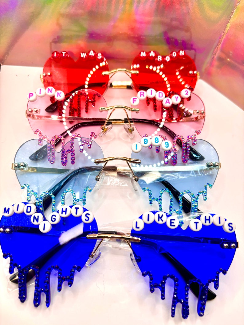 CUSTOMIZABLE CONCERT BADAZZLED Drip Sunglasses image 2