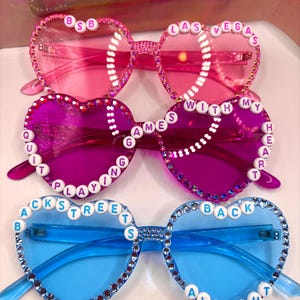 CUSTOMIZABLE Backstreet Boys Bedazzled Glasses- BSB backstreet boys vegas residency baskstreet boys concert vegas tour bedazzled sunglasses