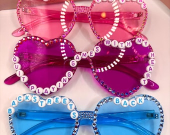 Customizable Bedazzled Heart Sunglasses – Backstreet Boys Vegas Residency