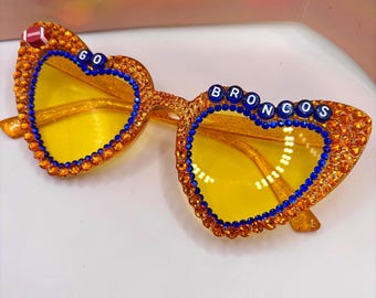 NFL Sunglasses- Denver Broncos nfl football denver broncos broncos football bedazzled sunglasses