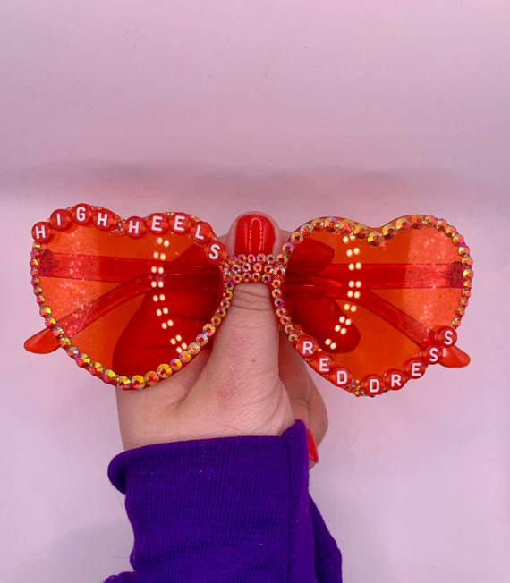 Jonas Brothers Bedazzled Glasses / Red Dress / Burnin Up - Etsy UK