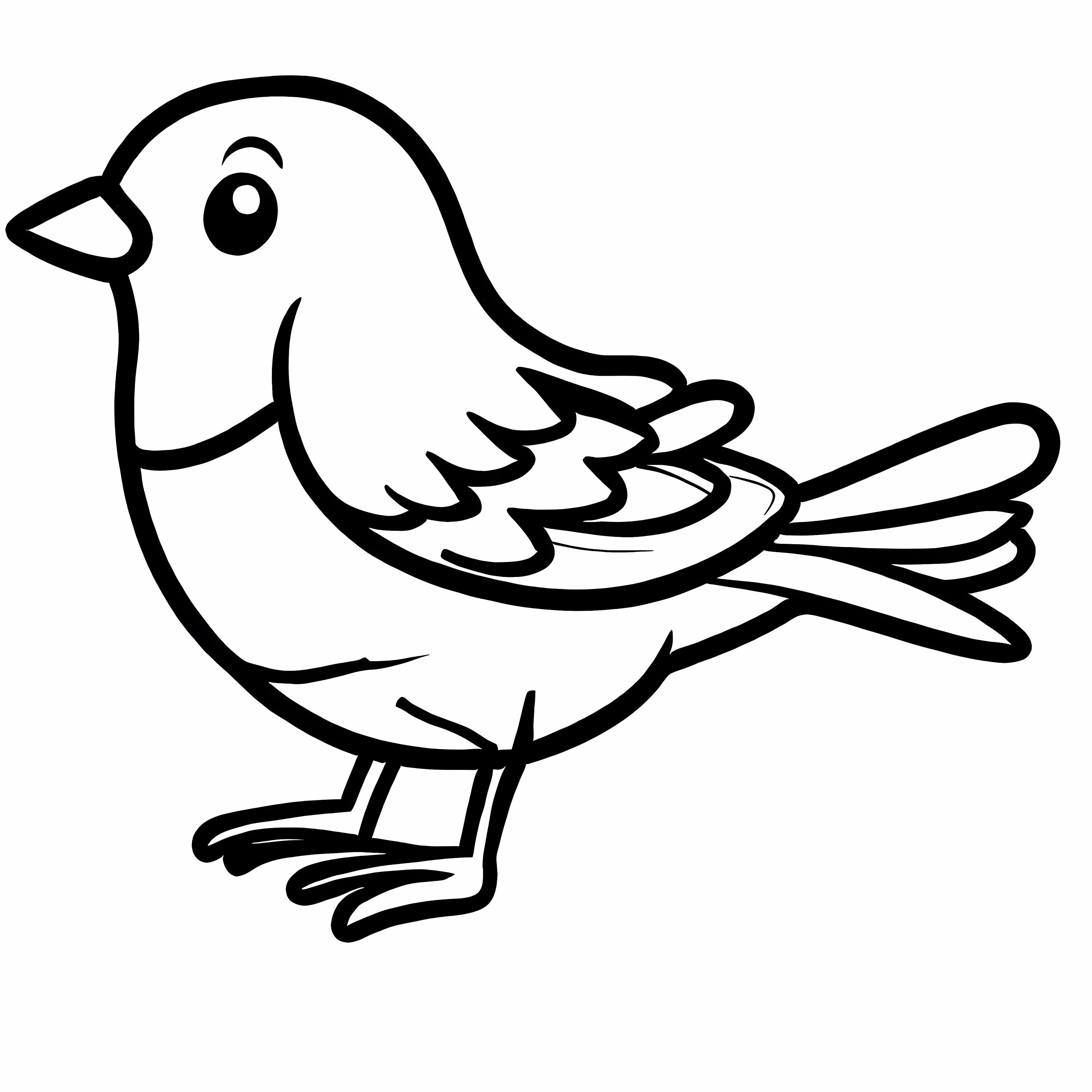 Cute Birds Coloring Page for Kids Graphic by MyCreativeLife