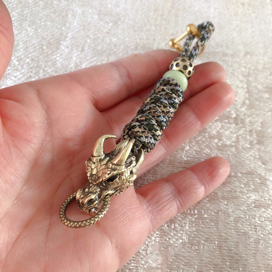 Paracord Bead Dragon Head Knife Beadlanyard Beadedc Beaddiy Handmade