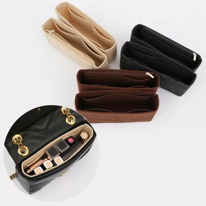 for Double Classic Flap Bag Medium A01112-Bottom Length 25.5cm/9.9inches Bag Insert Organizer, Purse Insert Organizer