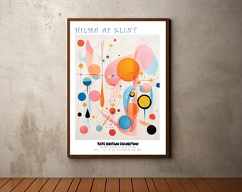 Hilma af Klint Inspired Print, Hilma af Klint Poster, Retro Vintage Wall Art Decor, Swedish Modern Abstract Printable Art, Art Gift for Her