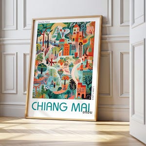 Chiang Mai Travel Poster: Thai Pop Art Destination Print