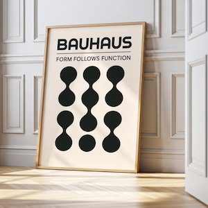 Bauhaus Art Print  | Abstract Bauhaus Poster | Bauhaus Wall Art | Exhibition Poster | Bauhaus Style Gallery Wall | Geometric Wall Art