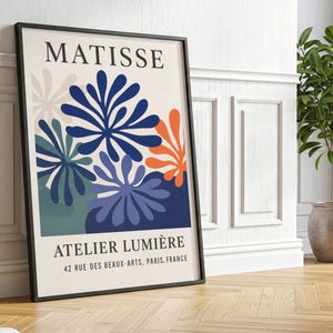 Matisse Style Art Print: Abstract Colorful Cutout, Modern Coastal Art