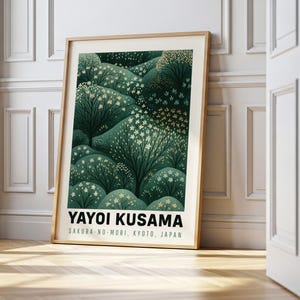 Yayoi Kusama Inspired Print: Abstract Botanical Japanese Wall Art