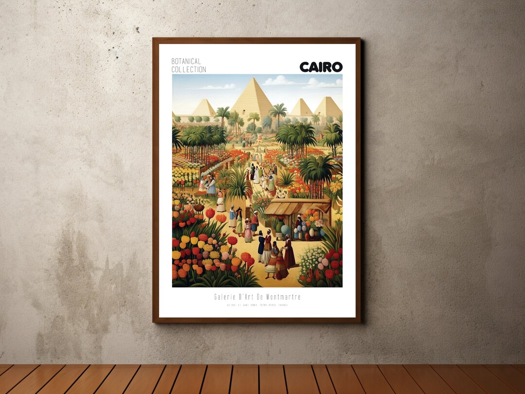 Pyramids of Giza Print, Pyramids of Giza Vintage Poster, Pyramids of ...
