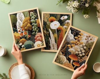 3x Poster Bundle Set 'FLORALS' – Tropical Botanical Boho Home Decor
