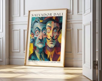 Salvador Dali Inspired Pop Art Print: Bold Surrealist Home Decor