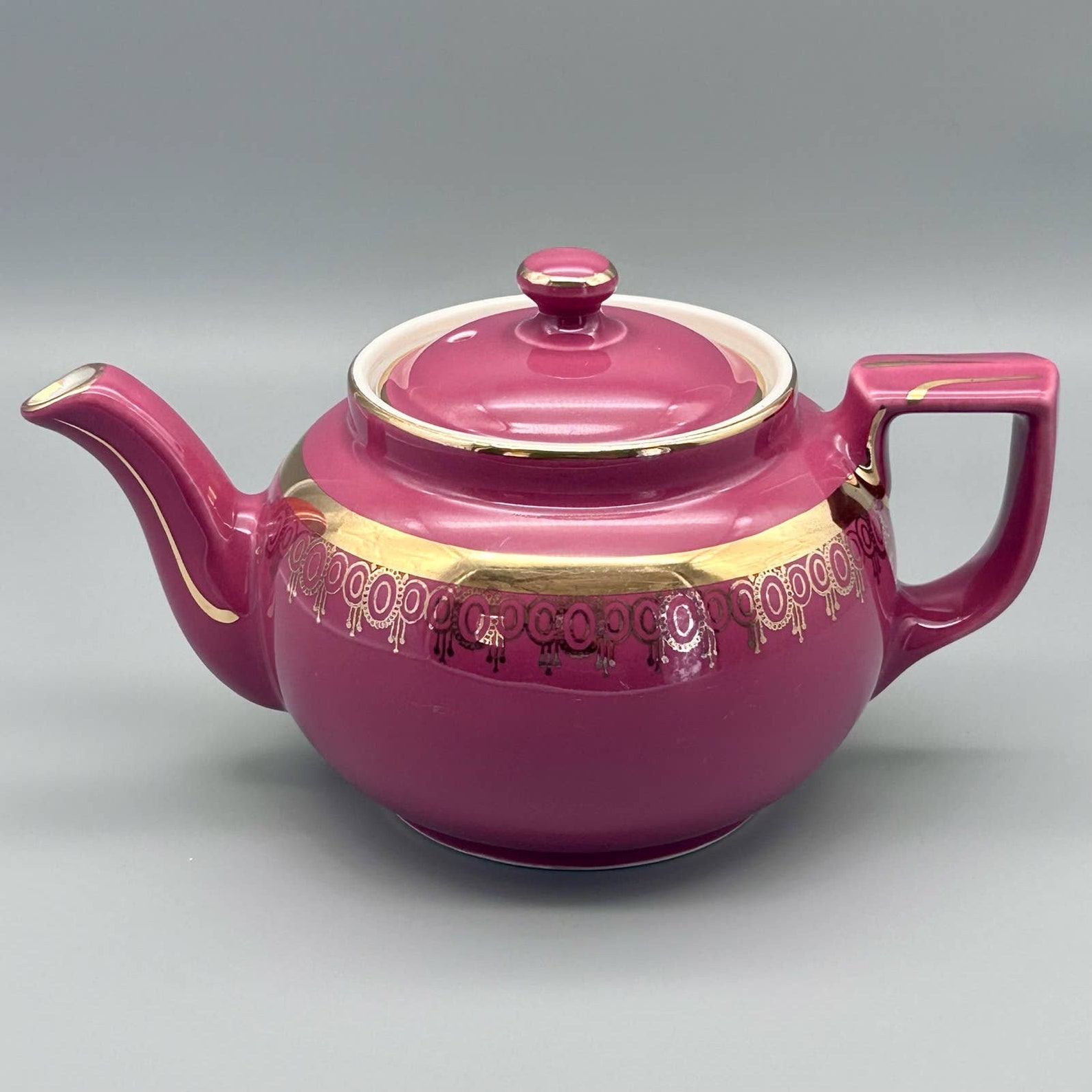 Vintage Hall Teapot in the Boston Shape Maroon 8 Cup Etsy
