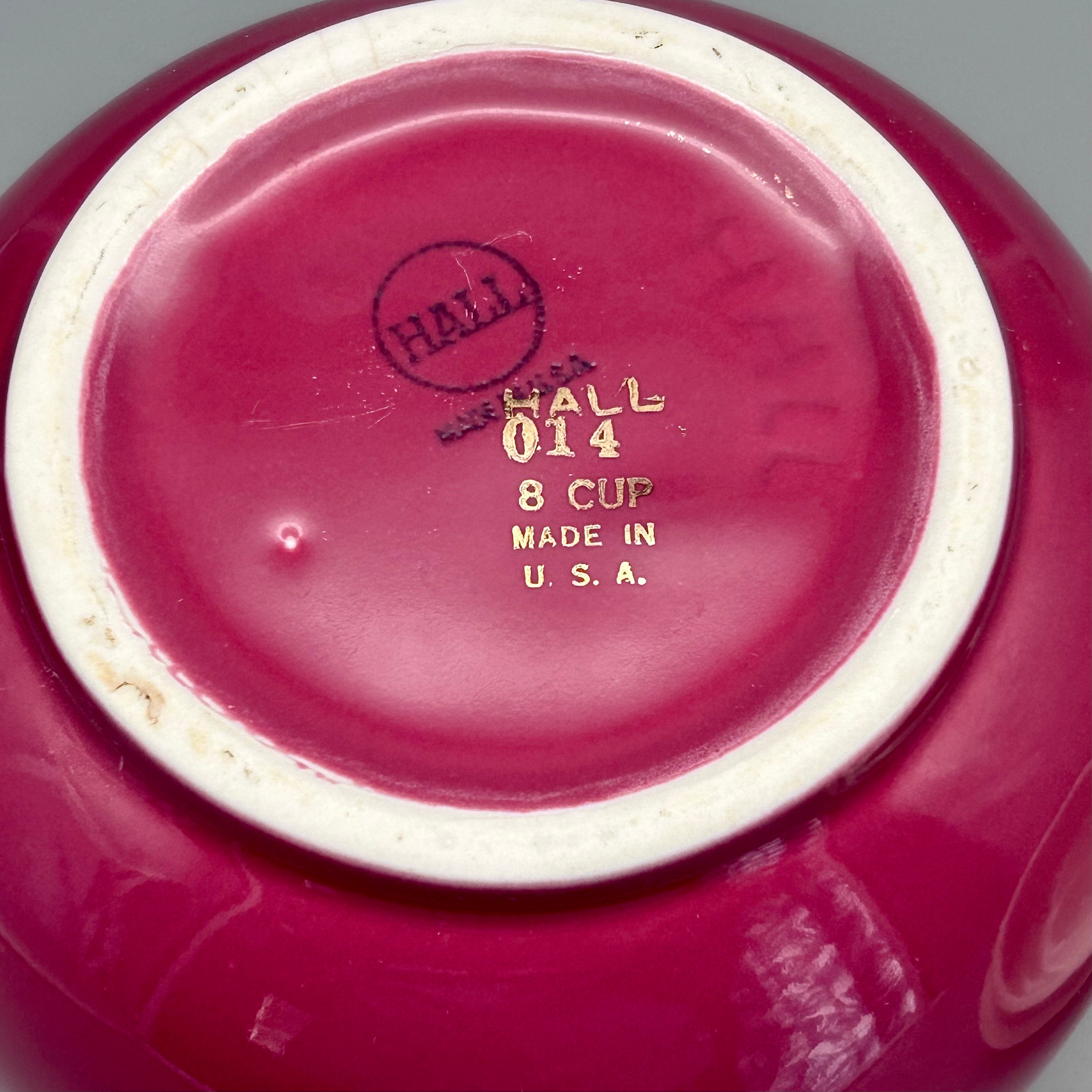 Vintage Hall Teapot in the Boston Shape Maroon 8 Cup Etsy