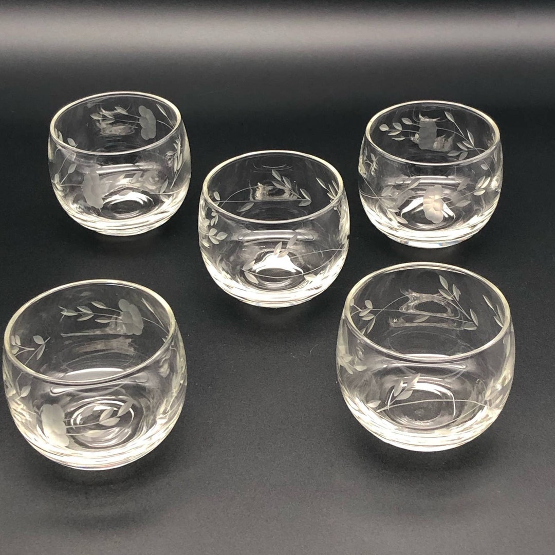 Princess House Roly Poly Heritage Crystal Glassware 5 Pieces Etsy