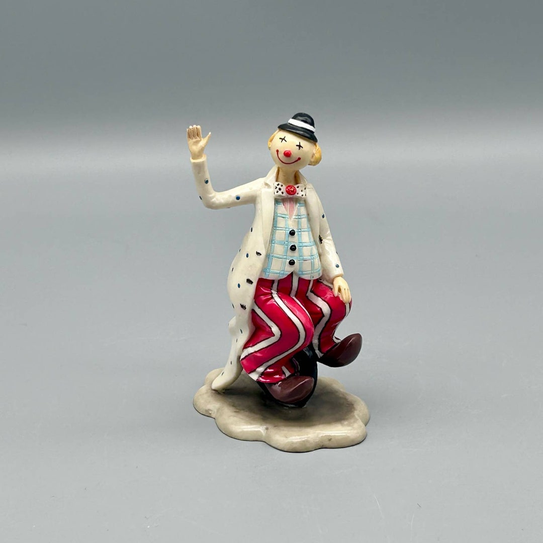 Vintage Herco Clown on Unicycle Figurine 4 1/2 Etsy