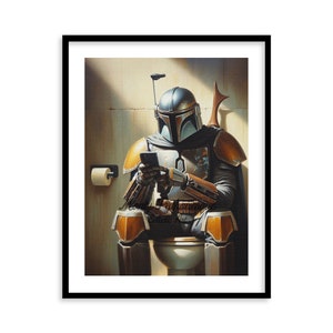 PRINTABLE Original digital download| Acrylic Star Wars wall art, Mandalorian bathroom print| Downloadable Digital Print | 'This is the way'
