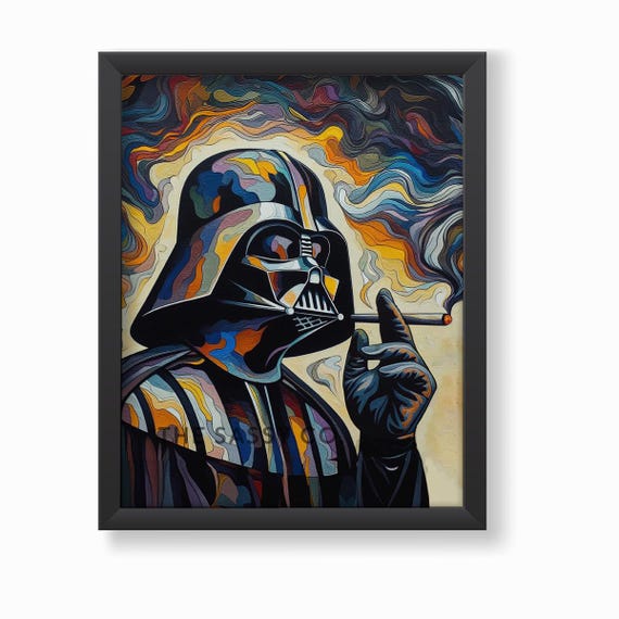 Darth Vader Smoking Art Print: Funny Star Wars Wall Decor (digital  Download)