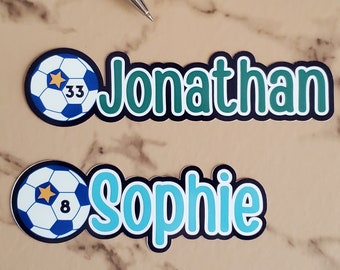 Personalized Soccer sticker, Soccer team sticker, Soccer Player Name sticker, Soccer Tournament Gift, Gift for Teens, for Kids