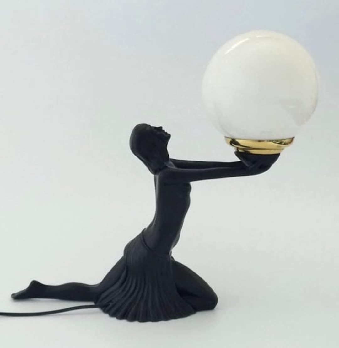 Art Deco Lamp Vintage Lamp Naked Woman Table Lamp Unique Table - Etsy