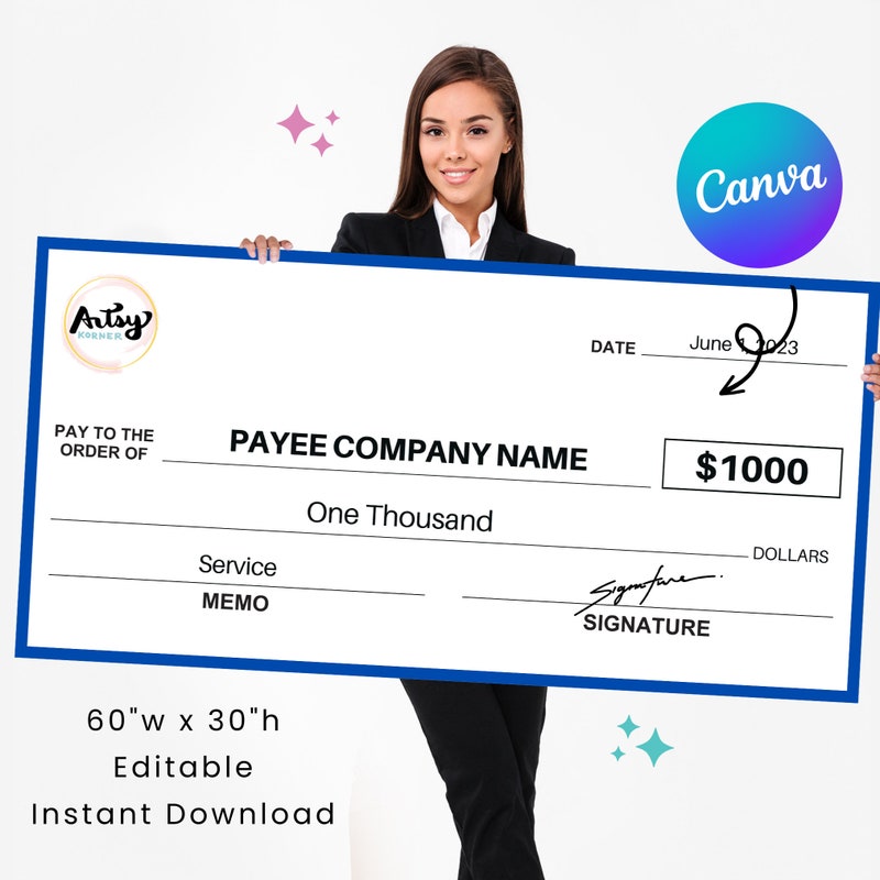 Large Check - Etsy