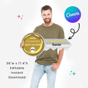 Giant Car Key Prop 1.0 | Big Key Car or House Gift | Dealership Photo Prop | Car Giveaway Sign | Editable in Canva | Digital Download