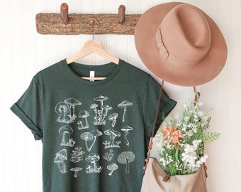 Vintage Mushroom Shirt, Esthetisch Mushroom Shirt, Magic Mushroom Shirt, Cottagecore Shirt, Mushroom Hunting, Botanisch, Natuurliefhebber, Cadeau
