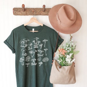 Vintage Mushroom Shirt, Aesthetic Mushroom Shirt, Magic Mushroom Shirt, Cottagecore Shirt, Mushroom Hunting, Botanical, Nature Lover, Gift