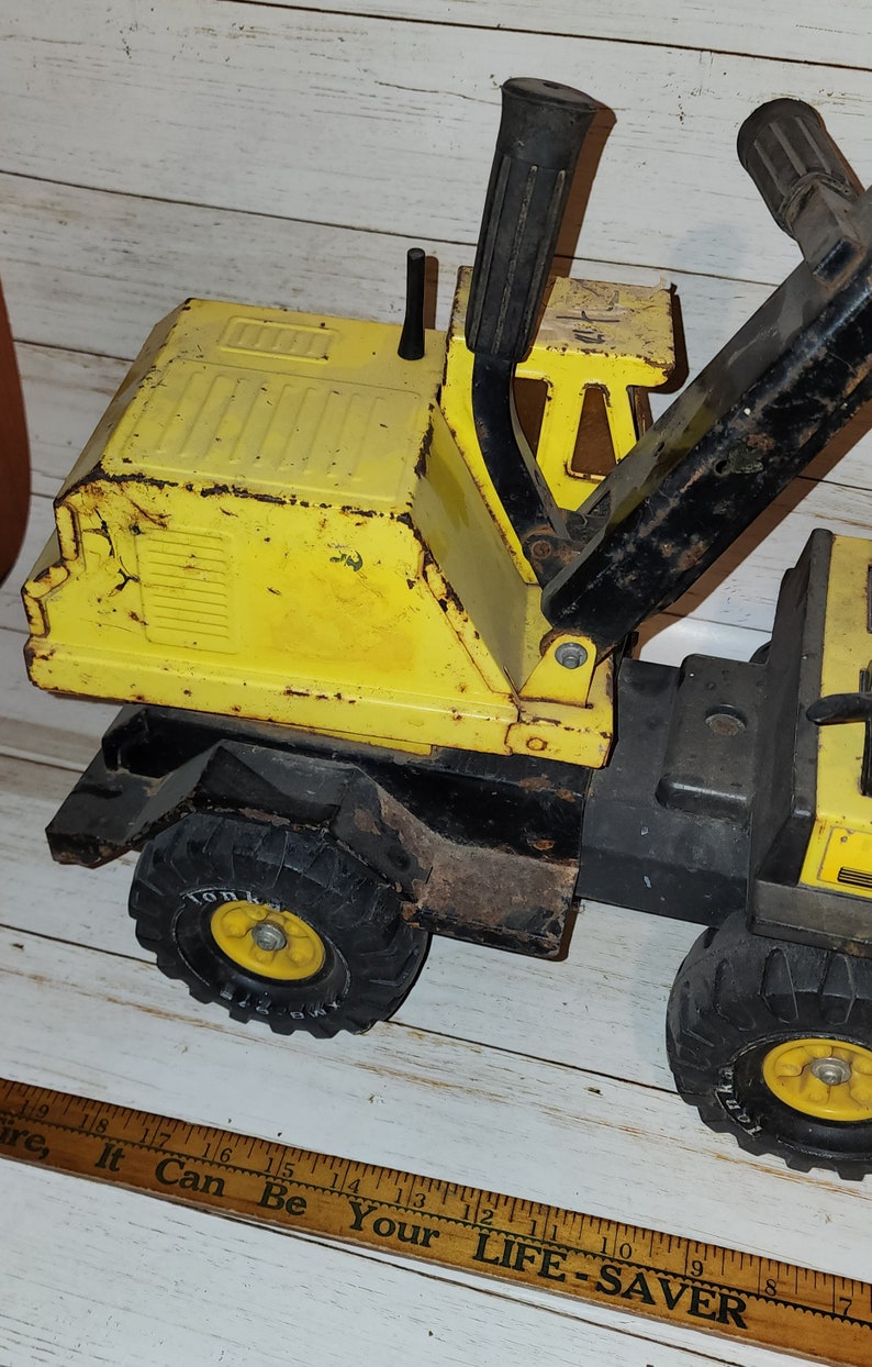 TONKA EXCAVATOR METAL Toy Has Handles for Digging and is in Etsy