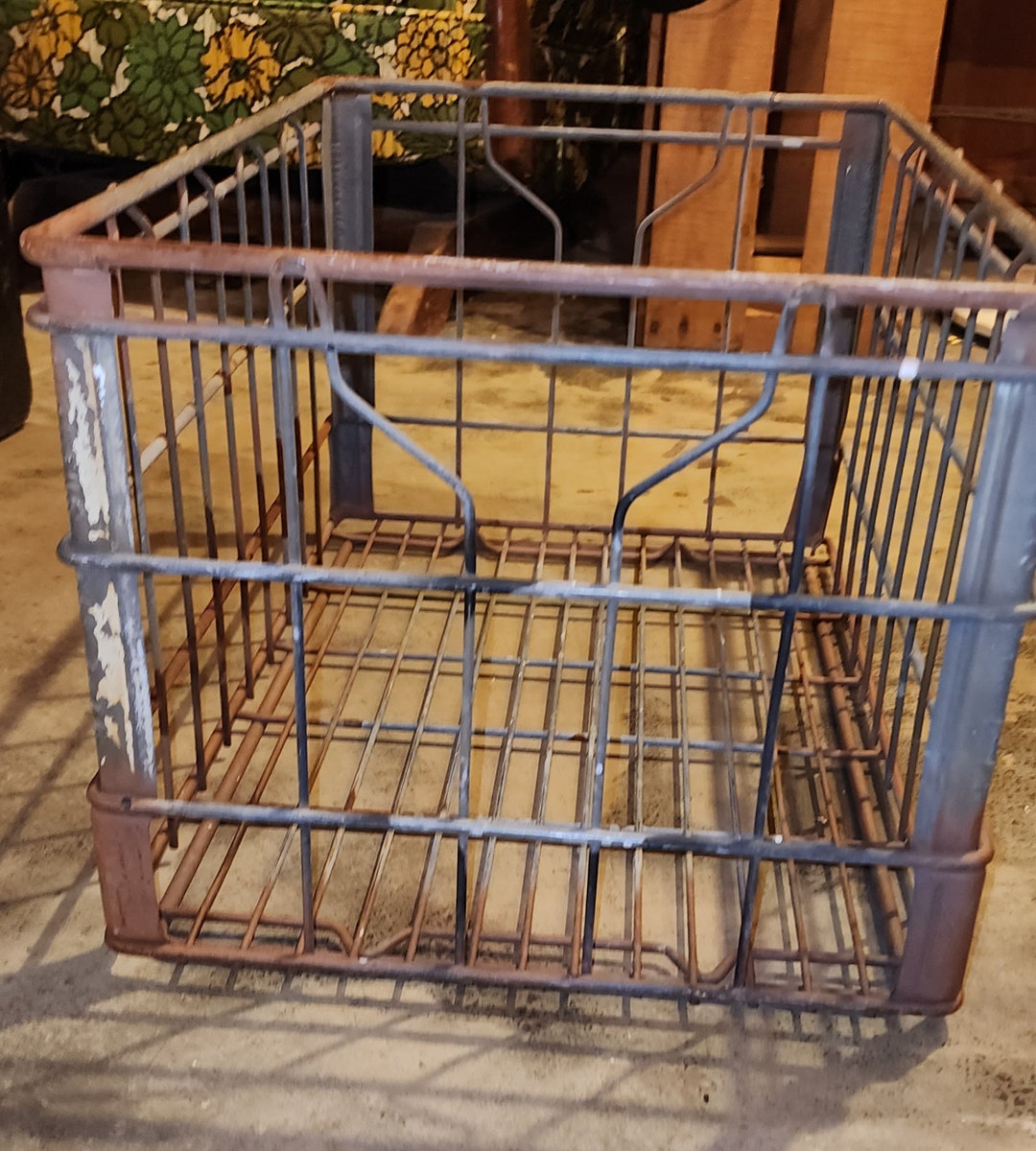 EXTRA LARGE MILK Crate in Solid Condition Heavy and Well Built Etsy
