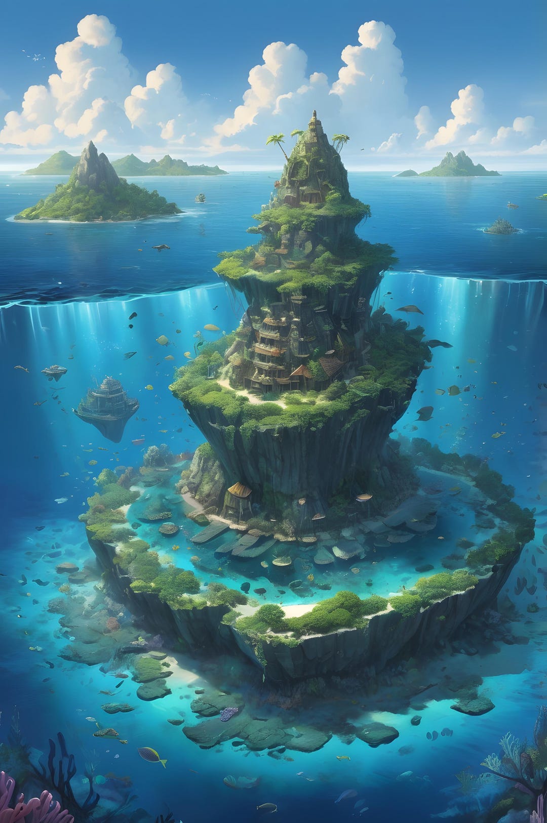 4 Fantasy Islands Digital Print - Etsy