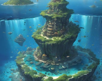 4 Fantasy islands Digital Print