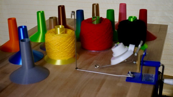 Reusable Small Yarn Cone for MasBros electric yarn and wool winder & LAMXD  small yarn ball winder - knitting, crochet, rug tufting, crafts