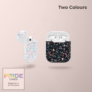 Transgender Pride Speckled Design Airpods Pro 2 Case, Airpods Gen 1 Gen 2 Gen 3, Aesthetic Airpods Case, Discreet Airpods Cover Gift
