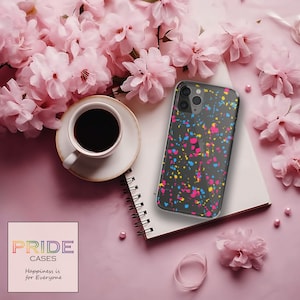 Pansexual Pride Speckled Design Phone Case, Subtle Pansexual Pride, Aesthetic iPhone Case, Discreet Phone Cover Gift for Pansexual