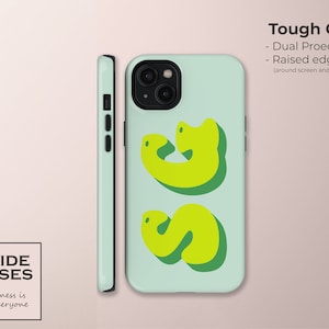 Gepersonaliseerde Groovy Retro Style Large Monogram Tough and Snap Phone Case voor iPhone 14 Pro, 13, 12, 11, XR, 8 & Samsung S23, S22