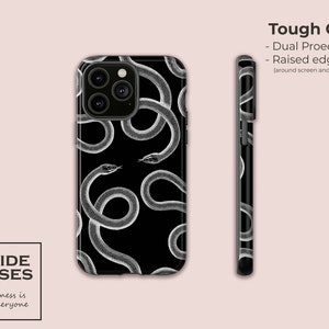 Cool White Snake Patroon Limited-Edition Telefoonhoesje, Cadeaus voor haar, Telefoonhoesje voor iPhone 13 12 11, Samsung Galaxy
