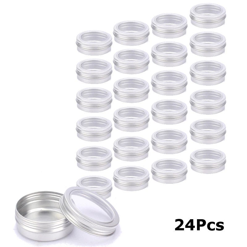 50pcs 8ml 15ml 20ml 25ml Mini Glass Bottles With Metal Aluminum