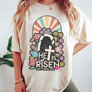 He is Risen Easter PNG: Christian Bible Verse Design (Digital Download)