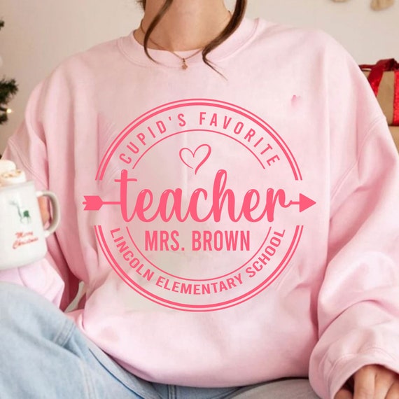 Cupid's Favorite Teacher Valentine's Day SVG, Gift For Teachers, Valentines Day PNG, Personalized Teacher Svg, Favorite Cupid's Teacher Svg