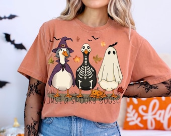 不気味なガチョウのハロウィーンPNG：面白いカボチャのデザイン（デジタルダウンロード