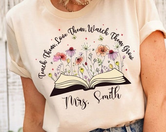 Personalized Teacher Wildflowers PNG: Back To School Design (Digital Download)